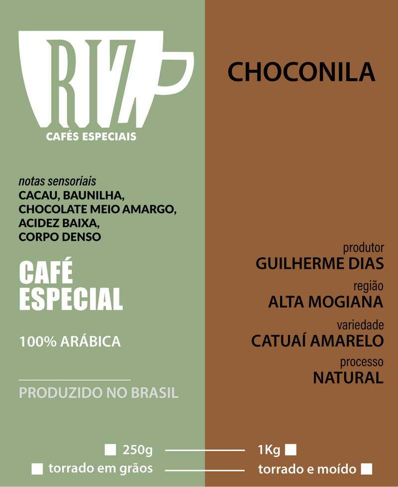 Café Especial Chocolate e Baunilha 1 Kg - Riz Choconila